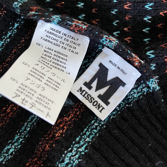 Missoni Merino Wool-Blend Chevron Shimmer Knit Scarf - Picture 6 of 8